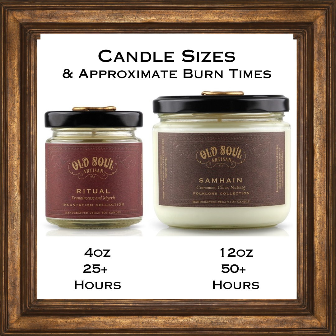 Old Soul Artisan candle sizes
