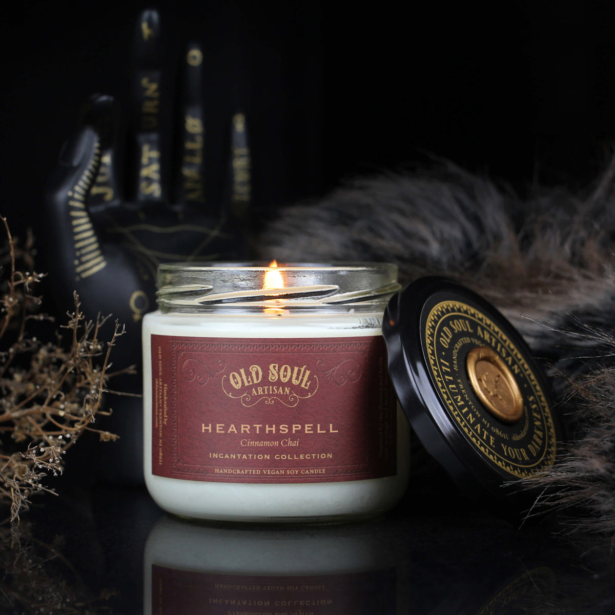 Hearthspell soy candle 12oz - cinnamon chai