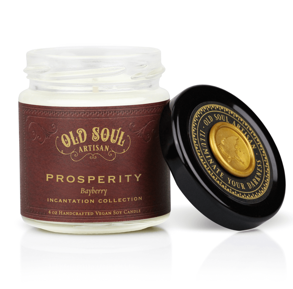 9 oz Soy Candle FRONT - Prosperity (bayberry)