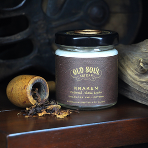 Kraken Soy Candle (driftwood, tobacco, leather)