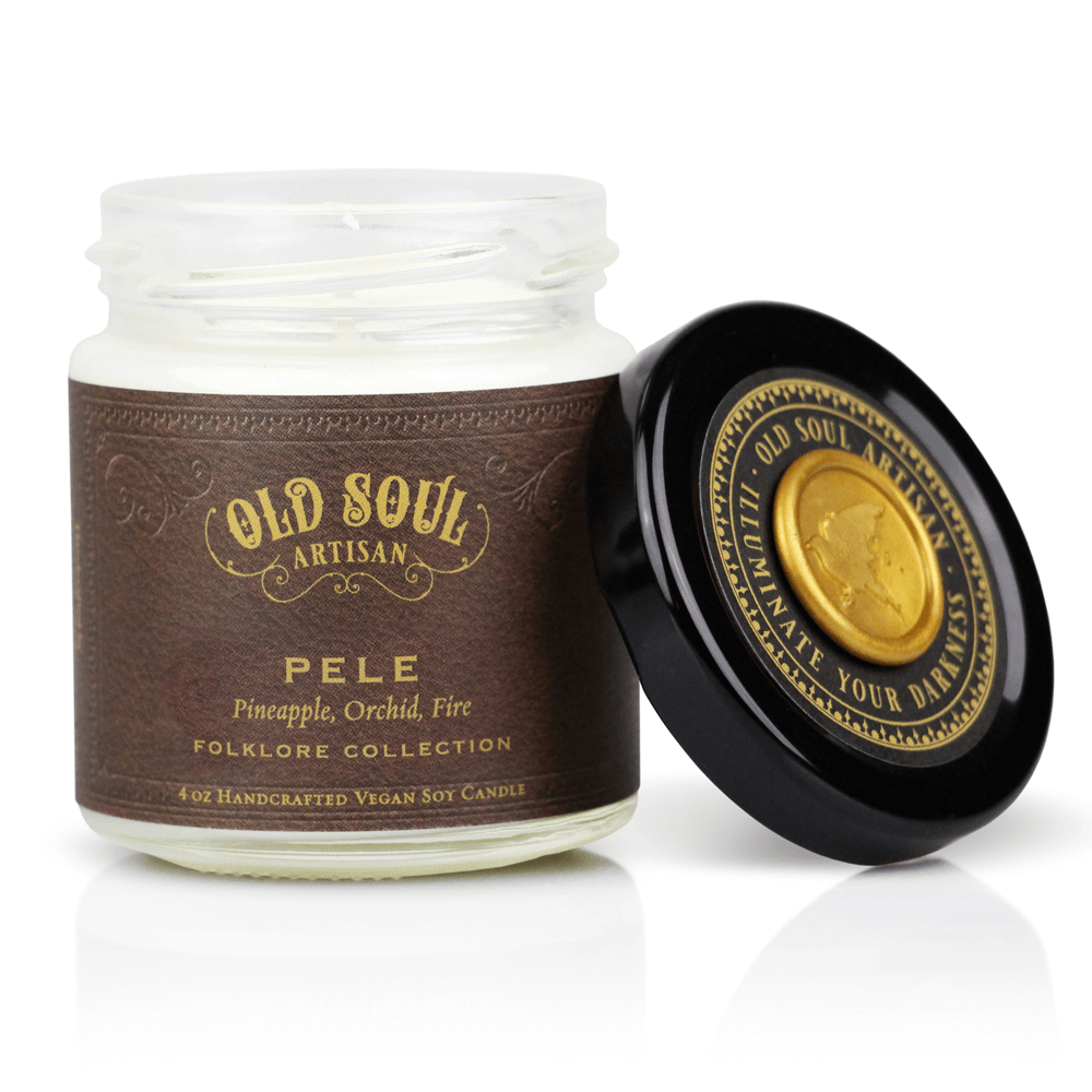 9 oz Soy Candle - Pele (pineapple, orchid, fire) - Old Soul Artisan